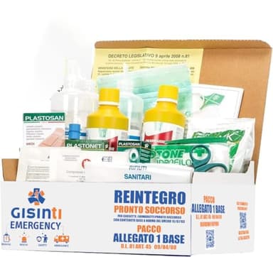 Gisinti Reintegro Cassette Pronto Soccorso All.1 Per Aziende 3 o più Dipendenti Pacco Reintegro All.1#DM388