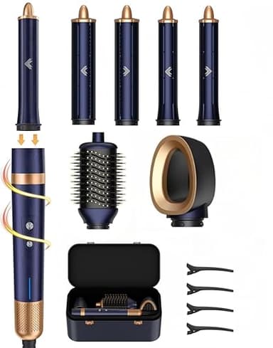Cweixi Air Styler e Asciugacapelli 6 in 1 con Air Arricciacapelli e Spazzola Asciugacapelli, Spazzola Lisciante per Capelli Ricci, Voluminosi o Lisciati con Cura Ionica