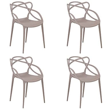 Totò Piccinni Sedie INFINITY in Polipropilene Moderne Design Impilabile (Tortora, 4)