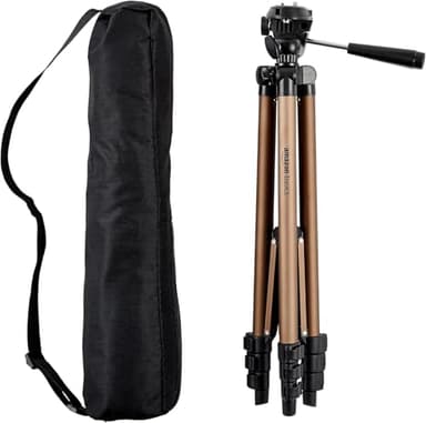 Amazon Basics - Treppiedi da 127 cm, leggero e con custodia, Champagne