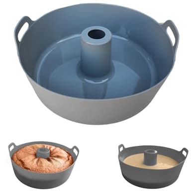 Friggitrice ad aria accessori Stampi silicone dolci 21 cm per friggitrice ad aria compatibile con friggitrice ad aria da 5 a 9L Stampo per ciambella forno e airfryer Stampo a corona pasticceria grigio
