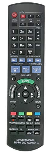 ALLIMITY N2QAYB000986 Telecomando Sostituito per Panasonic Blu-ray Disc Recorder DMR-BCT74 DMR-BCT740 DMR-BCT84 DMR-BCT845 DMR-BCT940 DMR-BST745 DMR-BST845 DMR-BST940 DMR-BWT745