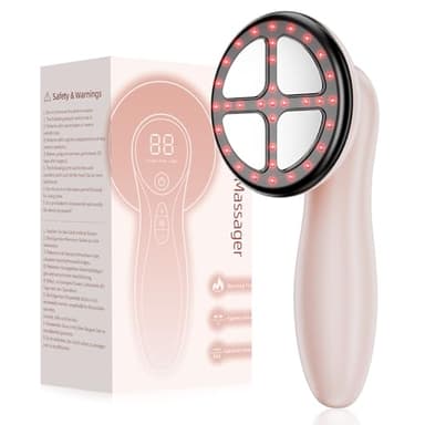 Massaggiatore Anticellulite Professionale, Massaggiatore Elettrico Portatile per Pancia, Vita, Braccia, Gambe, Glutei (Rosa)