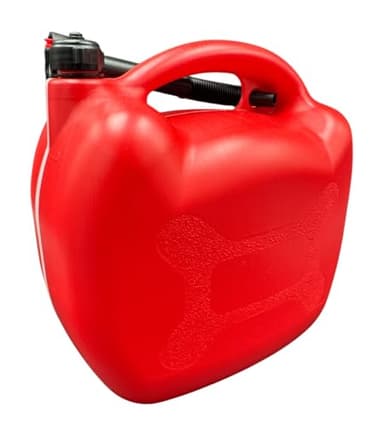 eacommerce - Tanica Carburante in Polietilene Rinforzato | Boccaglio Flessibile Ermetico | Resistente a Corrosivi | Facile Trasporto | Per Benzina e Diesel, Rosso (20 Litri)
