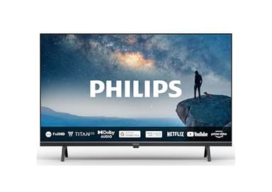 Philips 40PFS6009 FHD LED Smart TV - Display 40’’ con piattaforma Titan OS, Pixel Plus HD e audio Dolby Digital, funziona con Alexa e Google Voice Assistant – Cornice nera opaca