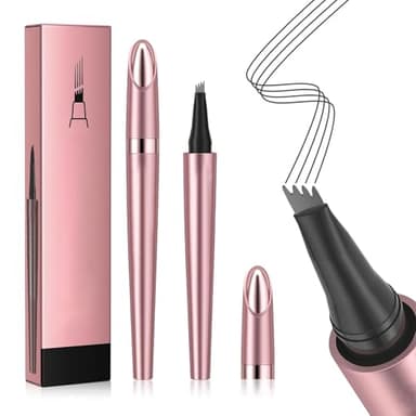 lomdung 3D Matita Sopracciglia Waterproof, Matita Microblading Sopracciglia, Penna Sopracciglia Effetto Pelo, Crea Sopracciglia Dall'aspetto Naturale Senza Sforzo(Grigio)