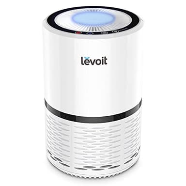 LEVOIT H132 purificatore d'aria per chi soffre di allergie, filtro dell'aria contro muffa, polvere fumo, polline per camere fumatori cucina, purificatore d'aria con luce notturna, 3 livelli di ventola