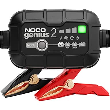 NOCO GENIUS2: Caricabatterie da 2A, 6V e 12V, Mantenitore di Carica e Desolfatore con Compensazione della Temperatura