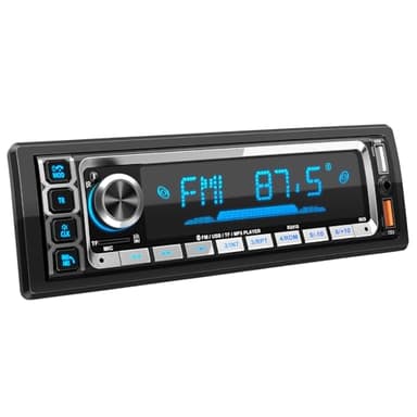 RDS Autoradio Bluetooth 5.0 Vivavoce, Stereo Auto Bluetooth FM/AM Autoradio1 Din per Auto, Supporto Vivavoce 2USB/AUX/SD/TF/WMA /MP3/WAV/Supporto iOS Android(Multicolore)