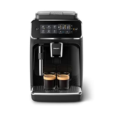 PHILIPS 3200 Series Macchina da Caffè Automatica - Montalatte Classico, 4 Bevande, Display Touch Intuitivo, Nero Lucido (EP3221/40)
