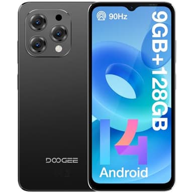 DOOGEE N55 Smartphone 2024, Smartphone Android 14, 9（4+5） GB+128GB/1TB, 6.56" HD+90Hz, 13MP Fotocamera, Telefono 5150mAh Batterie, 4G Dual SIM 2.4G/5G WiFi OTG -Telefono Cellulare