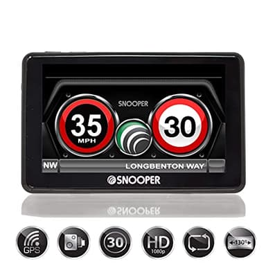 Snooper MySpeed - Rilevatore di autovelox DVR G3 SC5900 Plus con Dash Cam anteriore, rilevatori di autovelox per auto UK, rilevatori radar della polizia per auto, dispositivo di allarme limite di