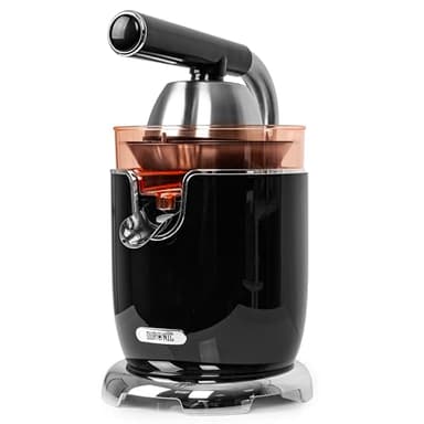 Duronic JE605 Spremiagrumi elettrico 600W, Estrattore inox 400ml, Spremiagrumi con leva e filtro regolabile, Spremitore per agrumi con 2 coni, per succo di arancia limone lime pompelmo