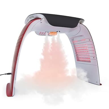 7 Colori Photon PDT luce Ringiovanimento della pelle Spettrometro Desktop Aria Calda Nebbia Fredda Strumento di Bellezza Touch Screen LED Rimozione Rughe Anti-Aging Salone Elitzia ETLB380 (Rosso)