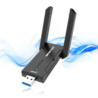 NEWFAST 5400Mbps Chiavetta WiFi 6E USB Tri-Band 6/5/2,4GHz per PC Fisso e Portatile, Supporta Windows 11/10, OFDMA, MU-MIMO, WPA3