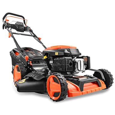 Tagliaerba a benzina con avviamento elettrico e trazione regolabile FX-RM5196eS-PRO FUXTEC tosaerba a scoppio semovente e mulching