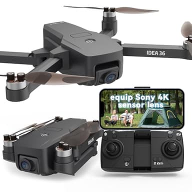 TTROARDS 36 GPS Drone con Telecamera 4K per Adulti, Motor Brushless Droni Ritorno Automatico Seguimi Meno di 249g Trasmissione 5G WiFi FPV Pieghevole RC Drones Seguitemi Altitudine Hold Quadcopter
