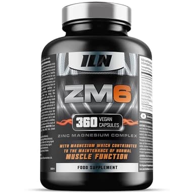 ZM6 (360 Capsule) - Integratore di Zinco e Magnesio ad Alta Potenza - Zinco e Magnesio per la Funzione Muscolare - Potenziatore di Zinco e Magnesio - 360 Capsule Vegetariane