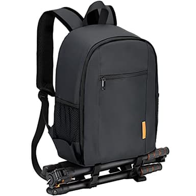 TARION TBS Zaino fotografico Zaino fotografico SLR piccolo Zaino per fotocamera impermeabile Borsa per fotocamera leggera e compatta con copertura antipioggia (nero)