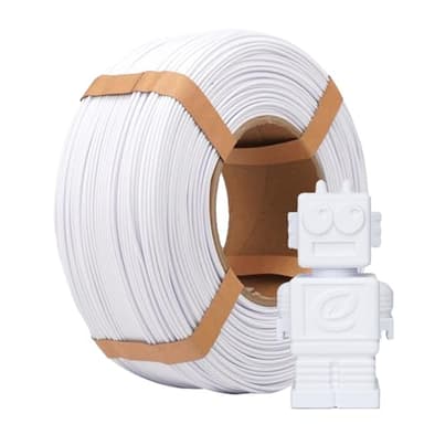 eSUN PLA Refill Filamento di ricarica 1,75 mm, filamento di stampa 3D senza spago Precisione, bobina da 1 kg (2,2 libbre) Filamento PLA veloce per stampanti ad alta velocità, Bianco freddo