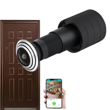 Telecamera Spioncino per Porta HD 1080P, Telecamera per Spioncino Grandangolare da 150 Gradi, Telecamera per Spioncino USB WiFi con Conversazione Bidirezionale HD per Sicurezza