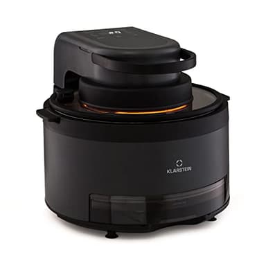 Klarstein Friggitrice ad Aria Calda 2 in 1 con Funzione Vapore, Air Fryer 1250W, Touch, Elettrica 6 Programmi, Timer, Accessori Extra e Vaporiera 5L