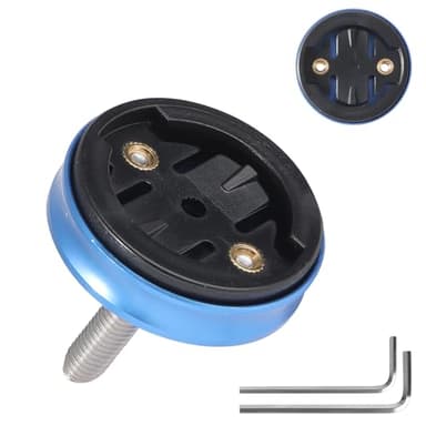 Alluminio Supporto Bicicletta Compatibile con Garmin Edge 530 540 520 510 500 200 130 25 20 840 830 820 810 800 1000 1030 1040 Plus Explore 2 GPS Supporto Manubrio Bici da Corsa per Computer - Blu