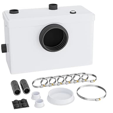 Wiltec 3in1 Trituratore WC Maceratore 600W cassetta pompa trituratrice