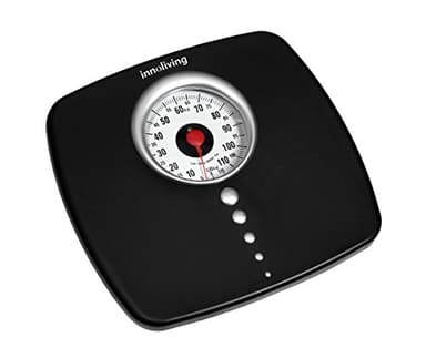 Innoliving Bilancia Meccanica Pesapersone INN-104 con Display Analogico Grande, Facile da Leggere, Capacità Fino 130kg, Antiscivolo, Design Classico e Robusto, Ideale per Uso Domestico e Quotidiano