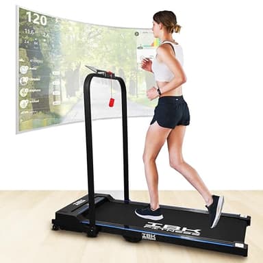 Tapis Roulant elettrico Home Fitness, Tappeto da corsa pieghevole salvaspazio con Bluetooth integrato, Smartwatch Cardio, Telecomando, App KINOMAP ZWIFT FitShowVelocità regolabile 10 km/h
