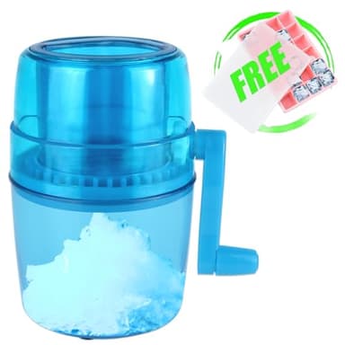 Tosucs Tritaghiaccio Manuale, Tritaghiaccio di Alta qualità con Stampo per cubetti di Ghiaccio,Tritaghiaccio Manuale con Manovella,per Frullati Fatti in Casa,Cocktail