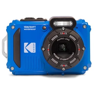 KODAK Pixpro WPZ2 - Fotocamera Digitale Compatta 16M Pixel, Impermeabile fino a 15m, Antiurto, Video 720p, Schermo LCD 2,7 - Batteria Li-ion, Blu
