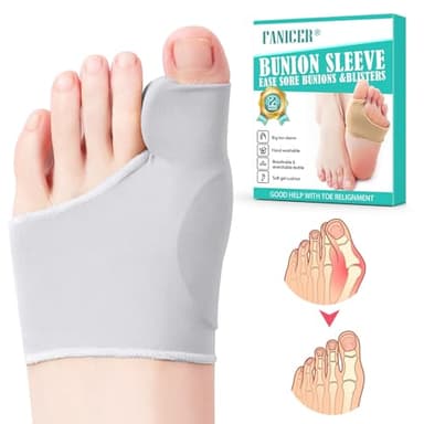Tutore Alluce Valgo, Calzini per Alluce Valgo, Tutore Alluce Valgo Correttore, Correttore Alluce Valgo e Separatori con cuscinetto in gel di silicone integrato, Alleviare Il Dolore (37-43 M, Grigio)