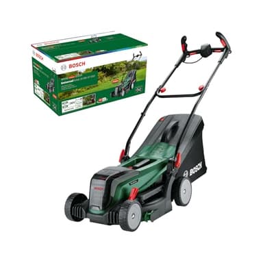 UniversalRotak Bosch Rasaerba a batteria 2x18V-37-550 (fino 500 m2 con 2 batterie da 4,0 Ah; 18 Volt System; larghezza di taglio: 37 cm; senza batterie)