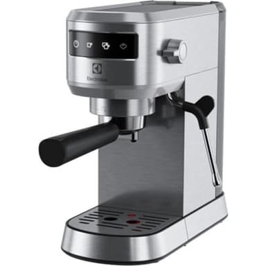 Electrolux E6EC1-6ST Explorer 6 Macchina per cappuccino espresso in acciaio inossidabile, tecnologia di controllo del calore, montalatte, vassoio antigoccia rimovibile, 1250 W