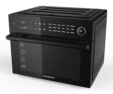 Melchioni Family | Friggitrice ad Aria BENEDETTA Capacità 30 litri, Display Digitale, Funzione Dual Cook, Air Fryer con 18 Programmi, 30-230°, Timer 12h, Colore Nero