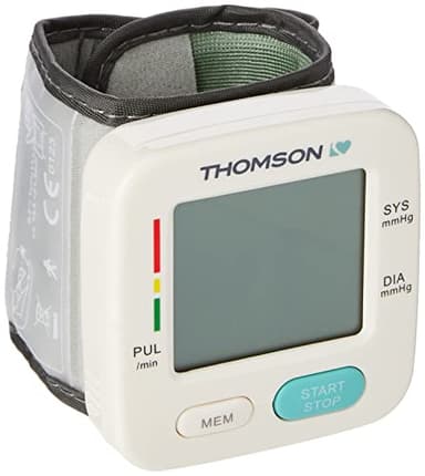 THOMSON Sfigmomanometro da polso Cardio W6, molto completo, alta affidabilità e precisione, conforme alle raccomandazioni dell'Alta Autorità Sanitaria, per 2 utenti con 90 misure ciascuna