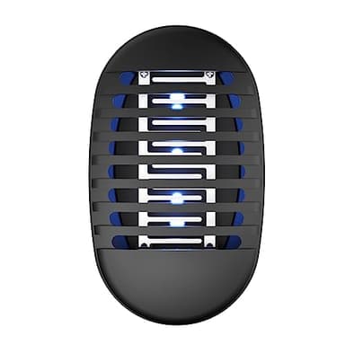 Lampada antizanzare, con luce UV, potente zanzariera elettrica con spazzola per la pulizia, repellente per zanzare per casa, camera da letto, cucina, ufficio, interni, colore nero