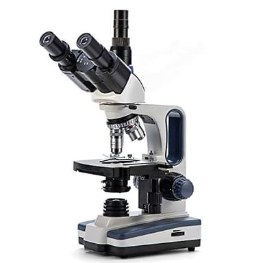 SWIFT Microscopio trinoculare 40X-2500X,grado di ricerca laboratorio con oculari grandangolari 10X e 25X, condensatore Abbe