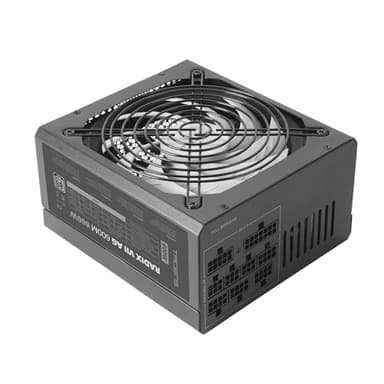 Tacens RADIX VII AG 600, Alimentatore Full Modulare 600W ATX, 10 Anni Garanzia, 80Plus Silver, +87% Di efficienza, Ventola FDB da 140 mm con Tecnologia AI-RPM, Condensatori Giapponesi da 105º, Nero