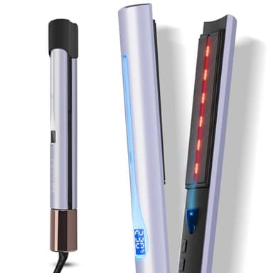 PARWIN PRO BEAUTY 2 in 1, piastra lisciante per capelli agli ioni di infrarossi, terapia a infrarossi e ionica, effetto anti-crespo e lucido, 14 impostazioni di temperatura 100-230℃
