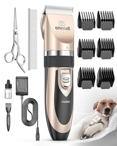 oneisall Tosatrice per Cani Professionale rumore basso Rasoio per cani Toelettatura Cani Gatti Animali Tosatore