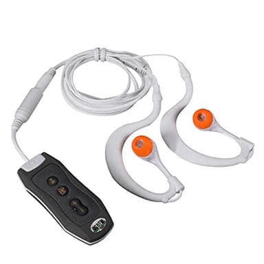 Yunnaty Lettore musicale MP3 con Bluetooth e cuffie subacquee per nuoto rotondo acqua sport corto 4GB nero
