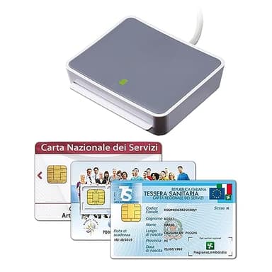 Internavigare uTrust 2700R - Lettore USB ideale per Firma digitale, Tessera Sanitaria (TSN) e attivazione SPID, tessere modello AT elettronico (ATe), carta multiservizi difesa
