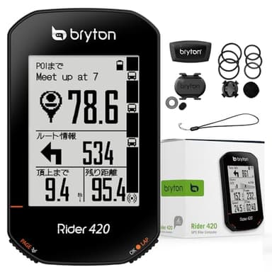 Bryton 420T Rider con Cadenza e Fascia Cardio, Nero, 83.9x49.9x16.9