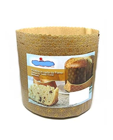 20x Stampo pirottino per PANETTONE panettoncino 100 gr ALTO in Carta Forno Monouso - ideale per mini Panettoni, Panettone Gastronomico, Dolci Natalizi, Pan brioche, Pan dolce ecc. - 20 pezzi da 0,100g