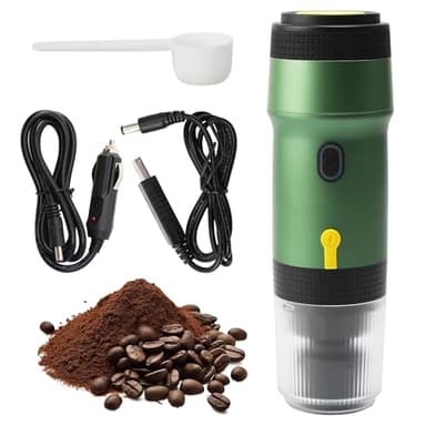 Sonhomay Mini macchina da caffè elettrica portatile per caffè espresso da 15 bar, mini macchina da caffè da viaggio compatibile con caffè macinato NS Capsule per campeggio, camper, escursionismo,
