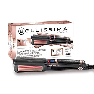 Bellissima Imetec My Pro Creativity Infrared, Piastra per capelli lisci, tecnologia raggi infrarossi, rivestimento in ceramica e cheratina, temperatura regolabile da 130 °C a 230 °C, cavo 1,8 m
