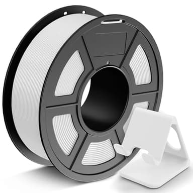 JAYO PLA Filamento 1,75 mm, Filamento per stampante 3D, Precisione dimensionale +/- 0,02 mm, Bobina da 1,1 KG (2,4 libbre), Filamento ben avvolto, Bianco 1100G