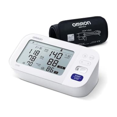 OMRON - Misuratore di Pressione da Braccio, M6 Comfort, Hem-7360-E, Bracciale Intelliwrap 22-42 Cm, Batterie, Multicolore, Adulti